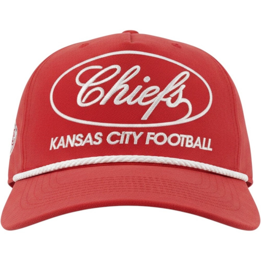47 Brand Kansas City Chiefs Football Rope Hat Red Hitch Snapback Cap OSFA
